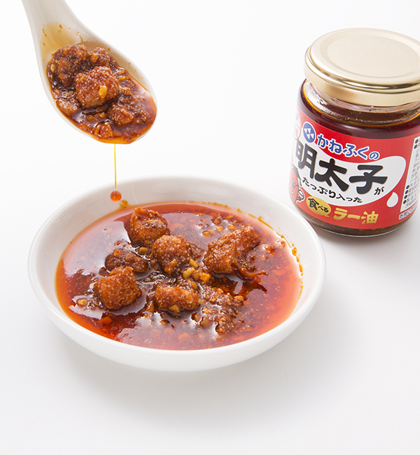 明太子がたっぷり入った食べるラー油
